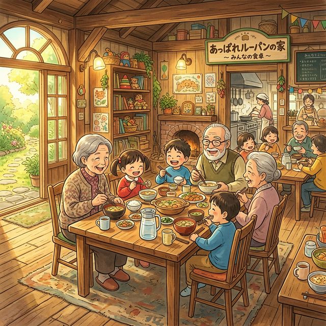 あっぱれるーぱんの家の様子